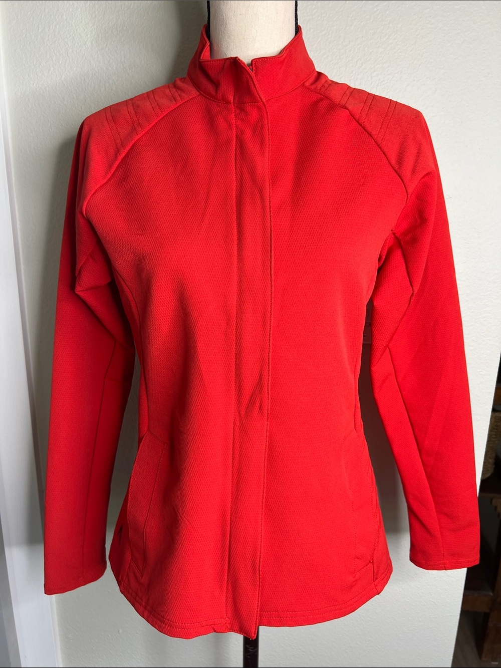 Antigua Women's Orange/Red Zip-Front Jacket